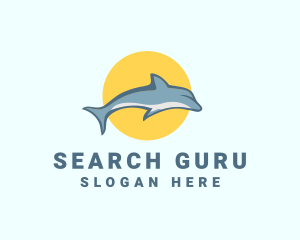 Dolphin Sun logo design