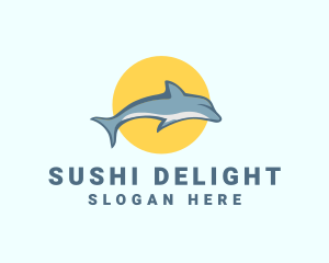 Dolphin Sun logo design