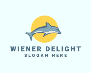 Dolphin Sun logo design