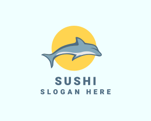 Dolphin Sun logo design