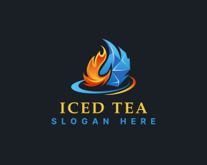 Burning Ice Heat Ventilation logo design