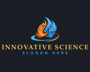 Burn - Burning Ice Heat Ventilation logo design