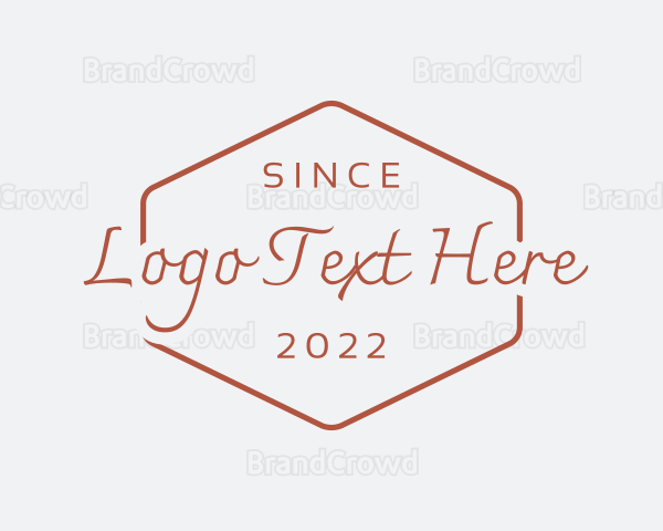 Simple Cafe Hexagon Logo