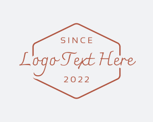 Signage - Simple Cafe Hexagon logo design