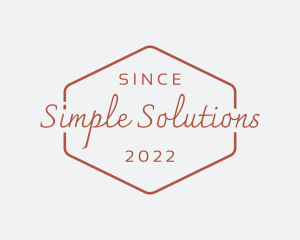 Simple Elegant Hexagon logo design