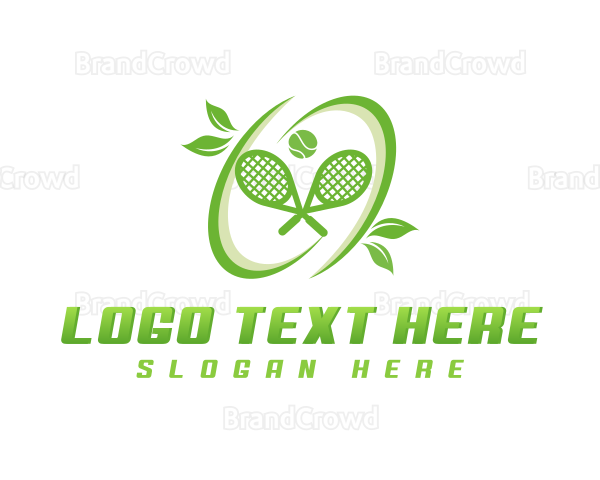 Tennis Racket Ball Logo