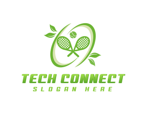 Player - Tennis Racket Ball logo design