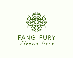 Fangs - Lettuce Leaf Monster logo design