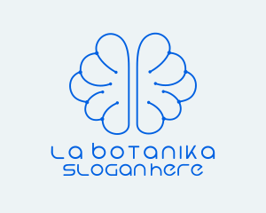 Blue Genius Brain Logo