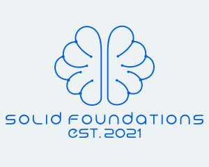 Brain - Blue Genius Brain logo design