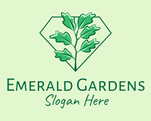 Green Ivy Plant  logo design