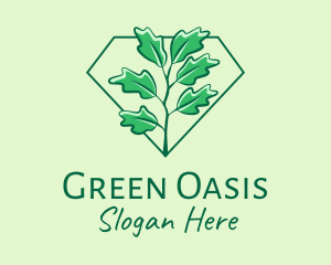 Green Ivy Plant  logo design