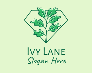 Green Ivy Plant  logo design