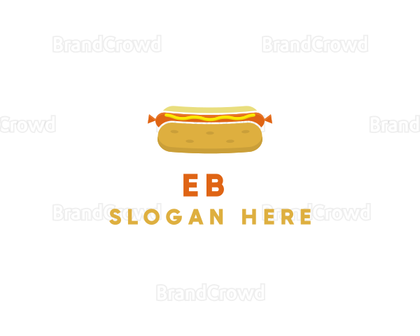 Hot Dog Bun Food Logo