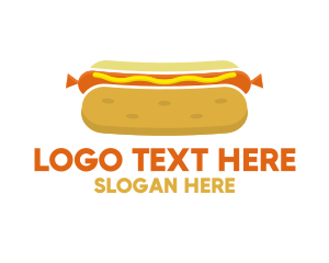 Illustration - Hot Dog Bun logo design