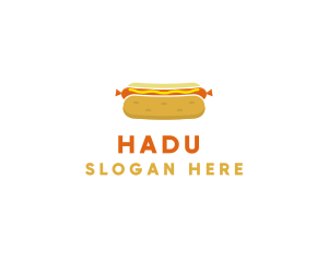 Hotdog Bun Food Logo