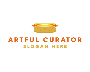 Hot Dog Bun Food logo design