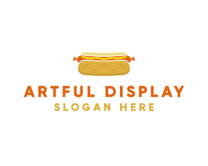 Hot Dog Bun Food logo design