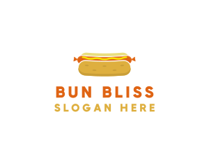 Bun - Hot Dog Bun Food logo design