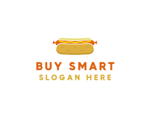 Hot Dog Bun Food logo design