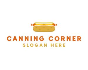 Hot Dog Bun Food logo design