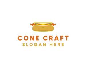 Hot Dog Bun Food logo design