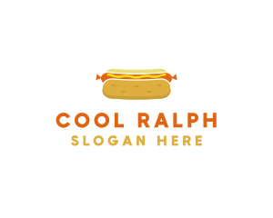 Hot Dog Bun Food logo design