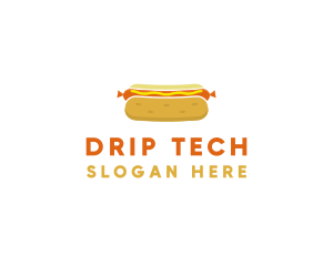 Hot Dog Bun Food logo design