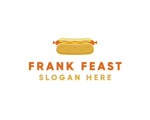 Hot Dog Bun Food logo design