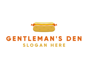 Hot Dog Bun Food logo design