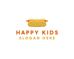 Hot Dog Bun Food logo design