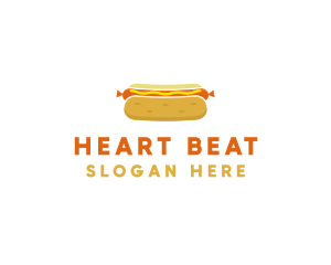 Hot Dog Bun Food logo design