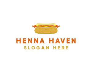 Hot Dog Bun Food logo design