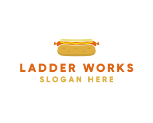 Hot Dog Bun Food logo design