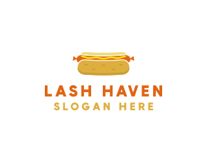 Hot Dog Bun Food logo design