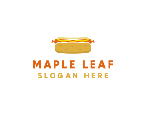 Hot Dog Bun Food logo design