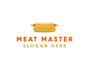 Hot Dog Bun Food logo design