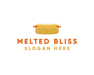 Hot Dog Bun Food logo design