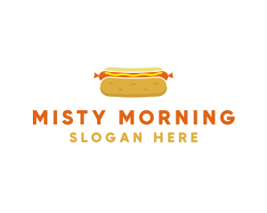 Hot Dog Bun Food logo design