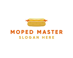 Hot Dog Bun Food logo design