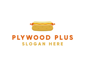 Hot Dog Bun Food logo design