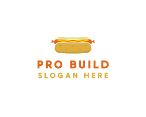 Hot Dog Bun Food logo design