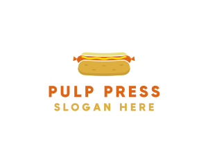 Hot Dog Bun Food logo design