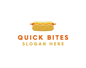 Fastfood - Hot Dog Bun Food logo design