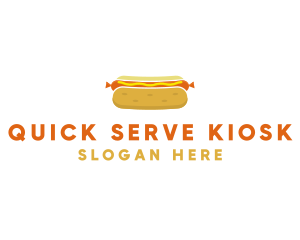 Hot Dog Bun Food logo design