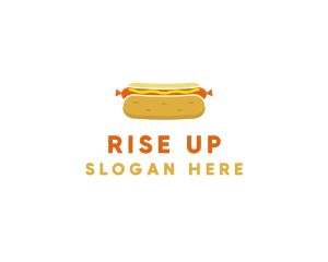 Hot Dog Bun Food logo design