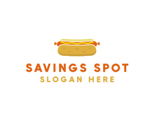 Hot Dog Bun Food logo design