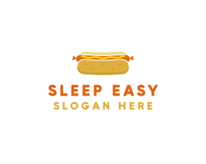 Hot Dog Bun Food logo design