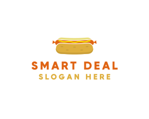 Hot Dog Bun Food logo design