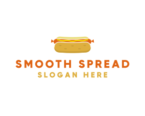 Hot Dog Bun Food logo design